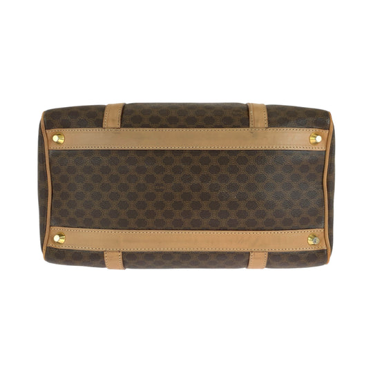CELINE Boston Duffel bag M13 PVC Brown Gold Metal Boston Duffel bag Handbag Macadam Women Used Authentic