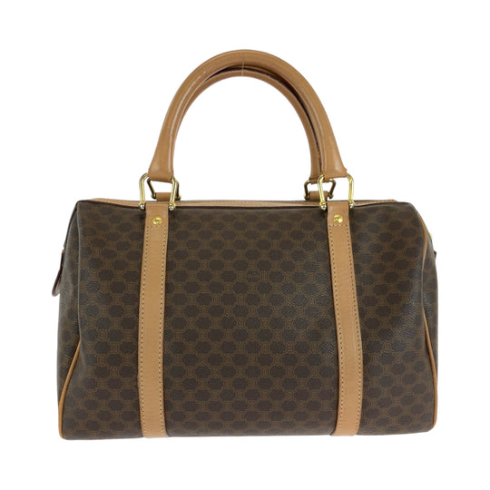 CELINE Boston Duffel bag M13 PVC Brown Gold Metal Boston Duffel bag Handbag Macadam Women Used Authentic