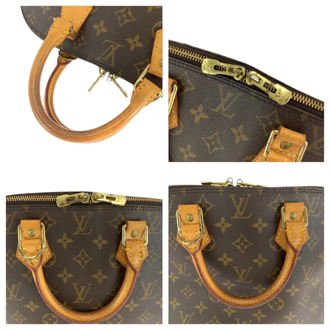 LOUIS VUITTON Handbag M51130 PVC Brown Gold Metal Handbag Monogram Alma Women Used Authentic