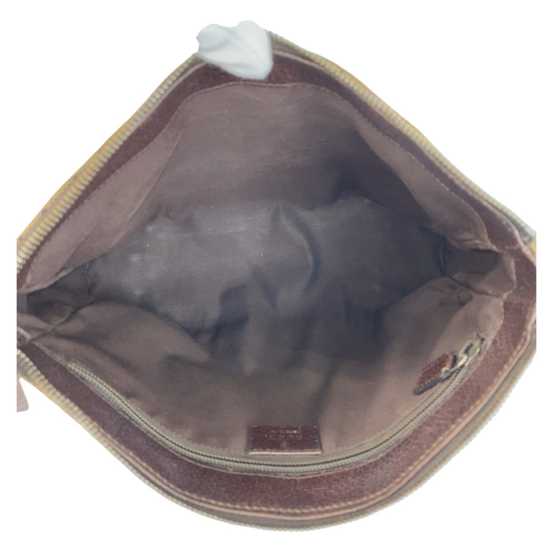 GUCCI Shoulder Bag 114273 GG canvas, leather Brown beige Crossbody Shoulder Bag Messenger Bag Women Used Authentic