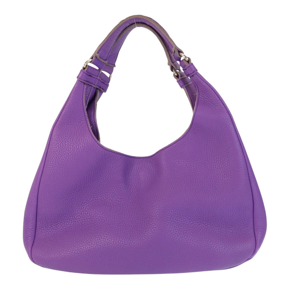 BOTTEGAVENETA Shoulder Bag leather Purple SilverMetal INTRECCIATO Hobo Women Used Authentic