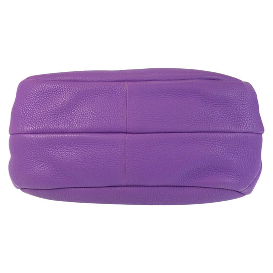 BOTTEGAVENETA Shoulder Bag leather Purple SilverMetal INTRECCIATO Hobo Women Used Authentic