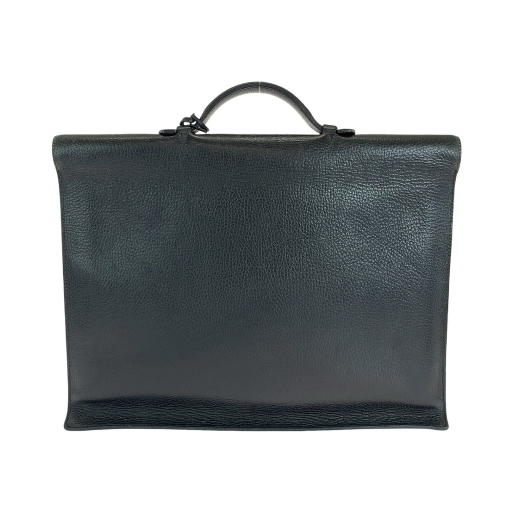 HERMES Business bag Ardenne Black GoldMetal Business bag briefcase Sac Adepeche 38 mens Used Authentic