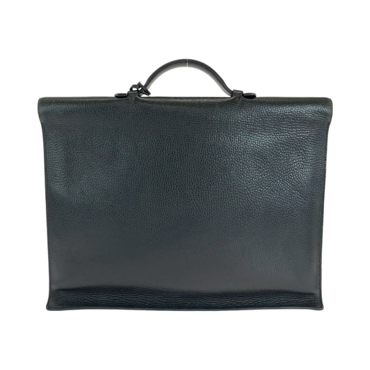 HERMES Business bag Ardenne Black GoldMetal Business bag briefcase Sac Adepeche 38 mens Used Authentic