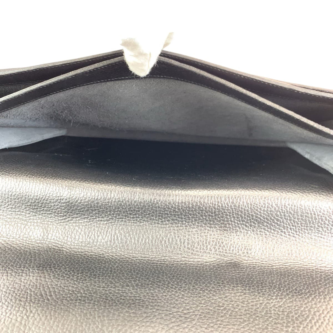 HERMES Business bag Ardenne Black GoldMetal Business bag briefcase Sac Adepeche 38 mens Used Authentic