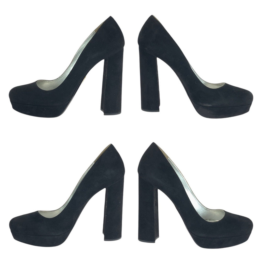 PRADA pumps Suede black Pumps high heels Women 36 1/2 Used Authentic