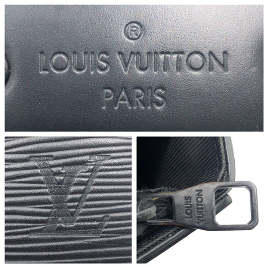 LOUIS VUITTON Long Wallet Purse M80589 Epi Leather black Long Wallet Purse Epi Long slim wallet mens Used Authentic