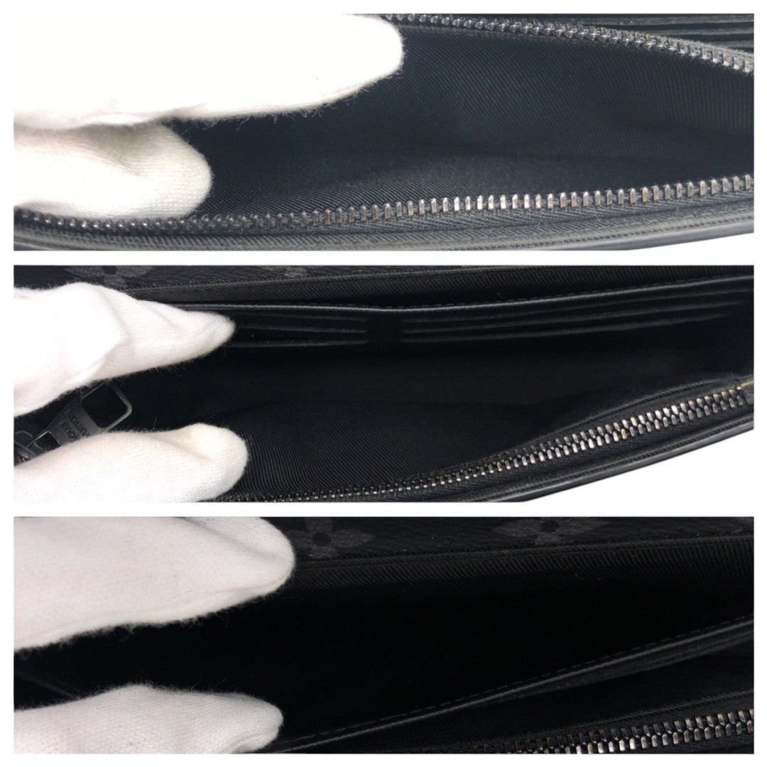 LOUIS VUITTON Long Wallet Purse M80589 Epi Leather black Long Wallet Purse Epi Long slim wallet mens Used Authentic