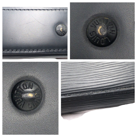 LOUIS VUITTON Long Wallet Purse M80589 Epi Leather black Long Wallet Purse Epi Long slim wallet mens Used Authentic