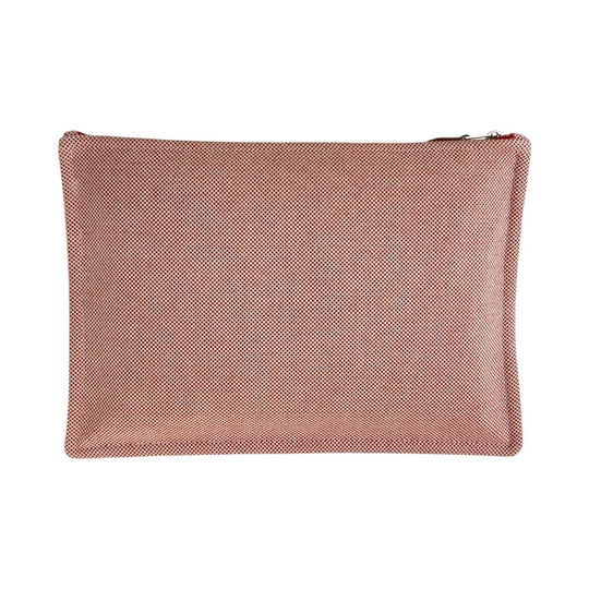 HERMES Clutch bag Tower ash Vermilion Pink SilverMetal Clutch bag pouch H tissage Women Used Authentic