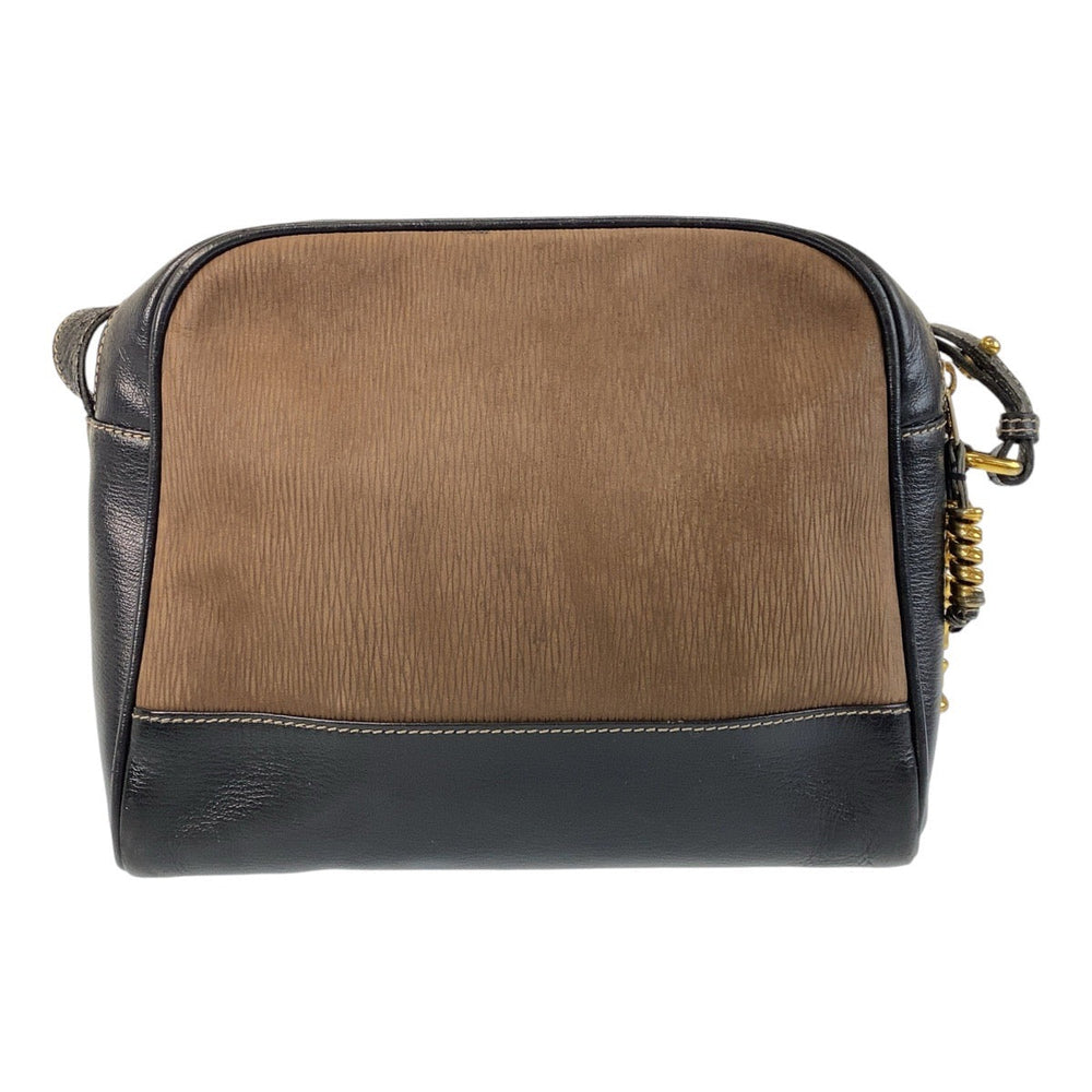 LOEWE Shoulder Bag leather Brown Black Gold Metal Crossbody Shoulder Bag Messenger Bag Velazquez Women Used Authentic