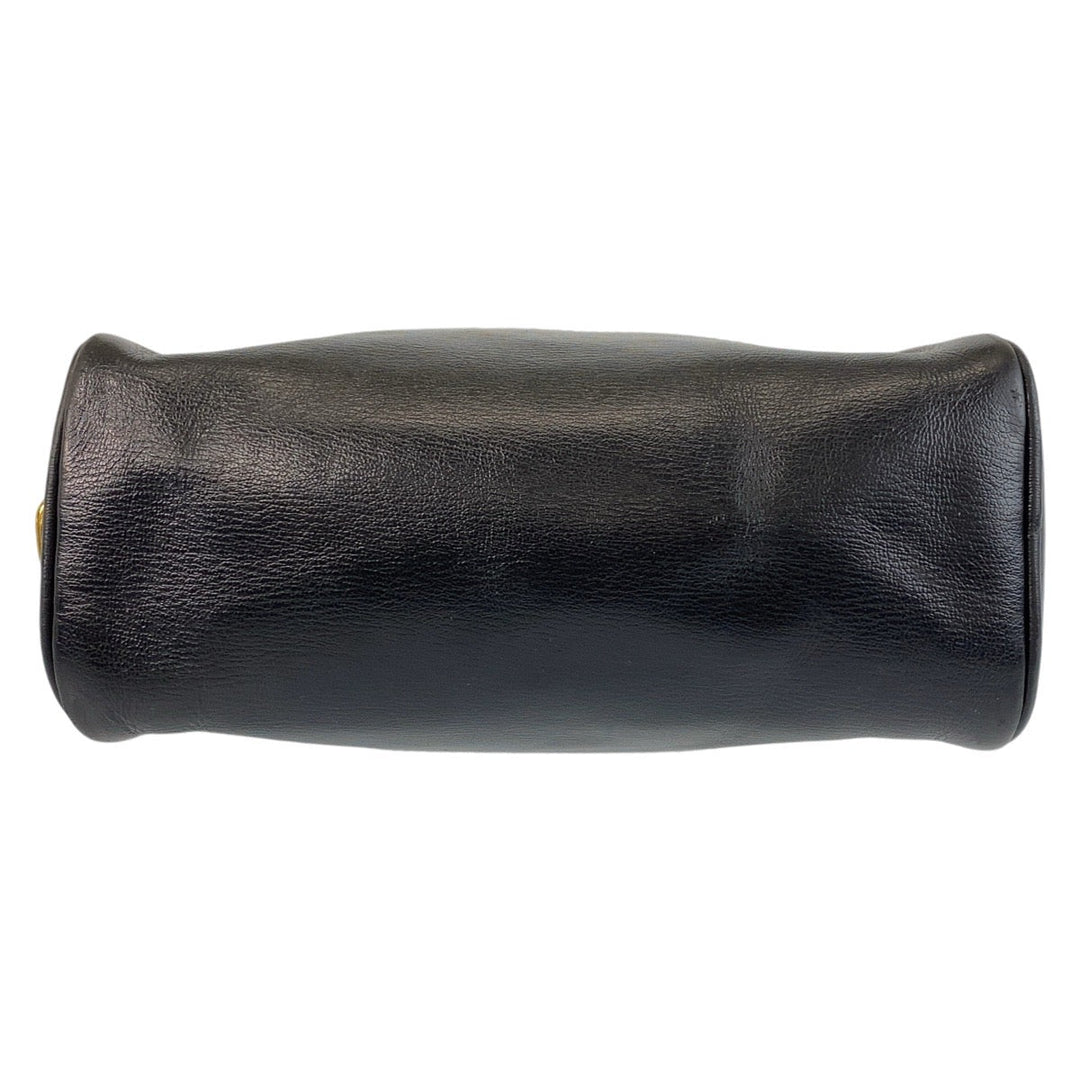 LOEWE Shoulder Bag leather Brown Black Gold Metal Crossbody Shoulder Bag Messenger Bag Velazquez Women Used Authentic