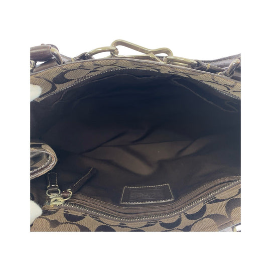 COACH Tote Bag canvas Brown Signature