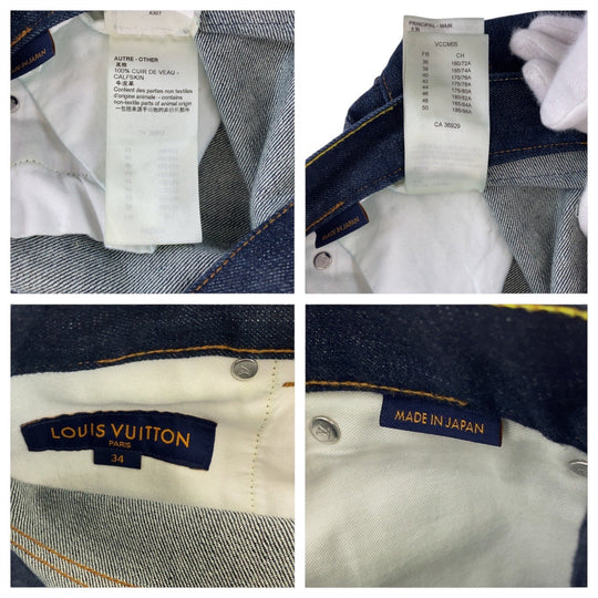 LOUIS VUITTON Denim pants RM221Q  DKN HID70W denim Blue indigo Denim pants jeans mens 34 Used Authentic