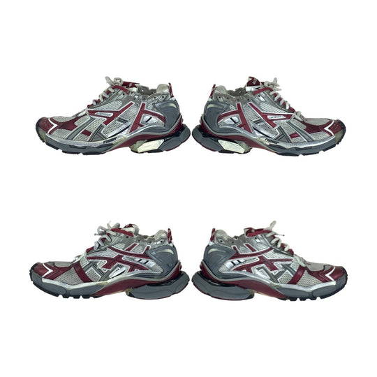 BALENCIAGA sneakers 677403 Cotton, Rubber Gray red Sneakers Low-cut sneakers runner mens 10 Used Authentic