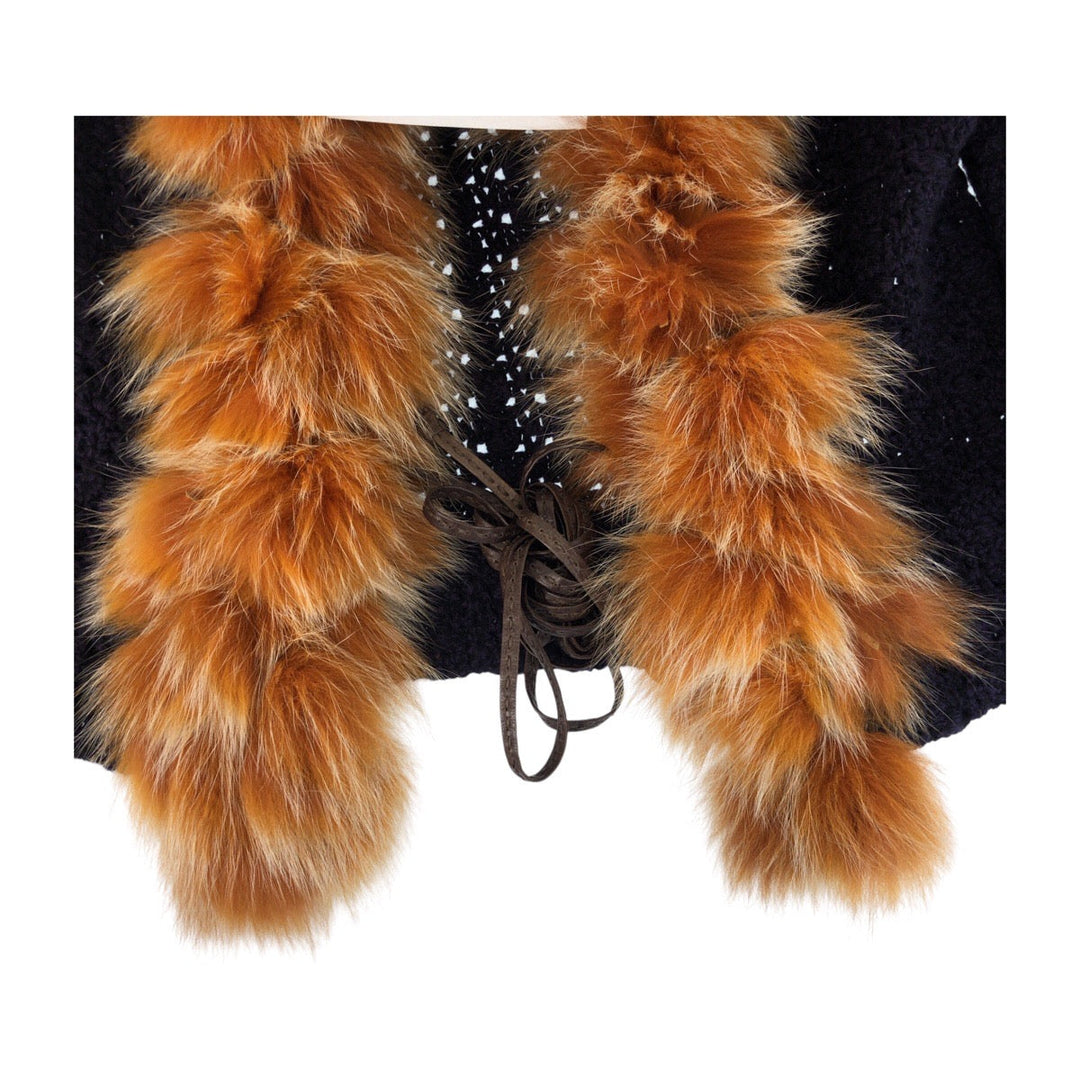 FENDI cardigan cashmere Purple orange Cardigan Fur Women No Size (See Description) Used Authentic
