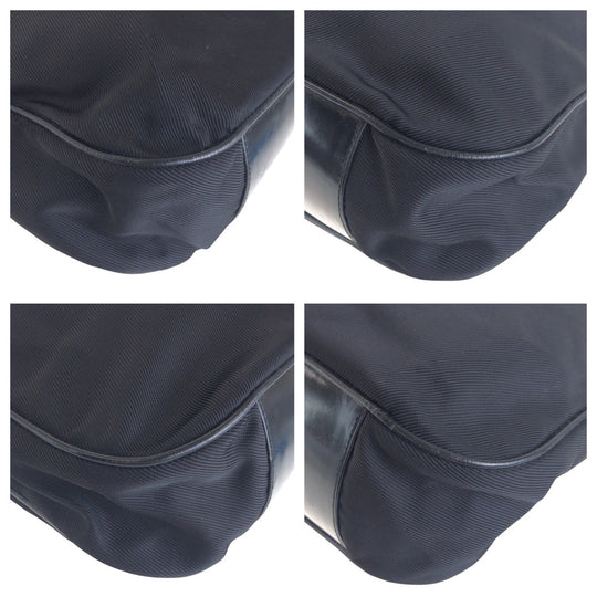 GUCCI Shoulder Bag 001 2058 1577 Nylon, Bamboo Black SilverMetal Shoulder Bag Bamboo Women Used Authentic