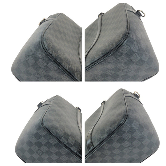 LOUIS VUITTON Business bag N48118 PVC Black SilverMetal Business bag briefcase Damier Graphite Yone mens Used Authentic