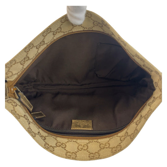 GUCCI Shoulder Bag GG canvas Beige Pink Gold Metal Crossbody Shoulder Bag Messenger Bag Sherry line Women Used Authentic