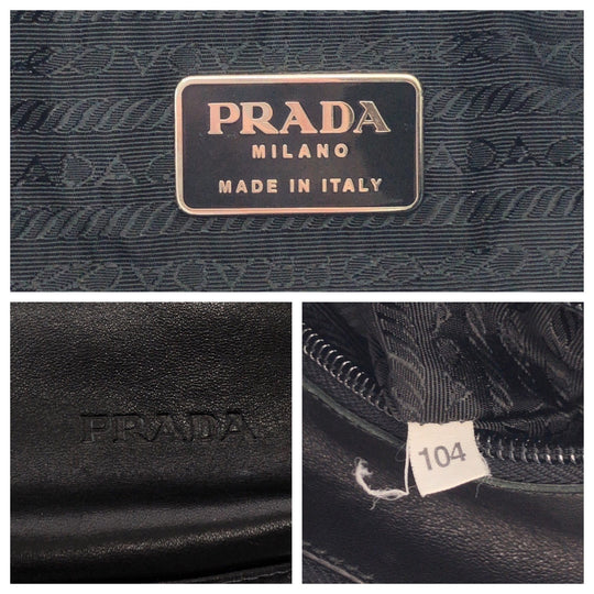 PRADA Shoulder Bag Plastic, Leather Black black Hobo Plastic Handle Shoulder Bag Plat Stick handle logo Women Used Authentic