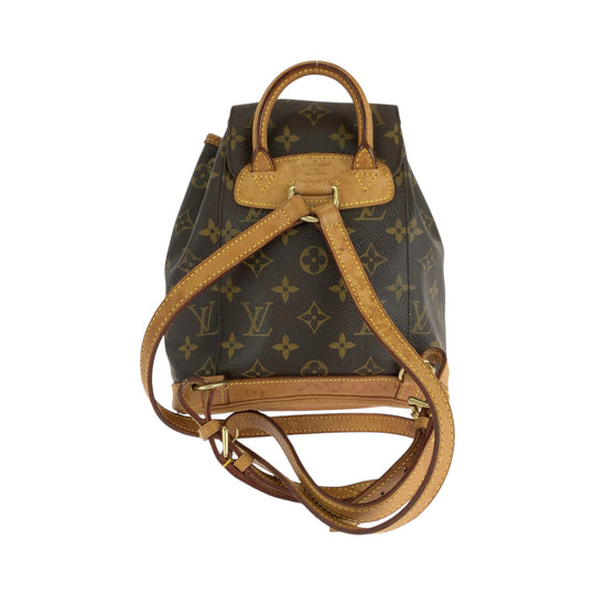 LOUIS VUITTON Backpack M51137 PVC Brown Backpack Backpack Monogram Mini Montsouris Women Used Authentic