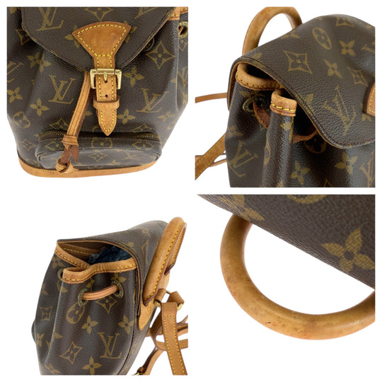 LOUIS VUITTON Backpack M51137 PVC Brown Backpack Backpack Monogram Mini Montsouris Women Used Authentic