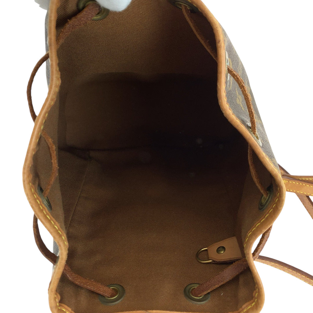 LOUIS VUITTON Backpack M51137 PVC Brown Backpack Backpack Monogram Mini Montsouris Women Used Authentic