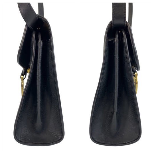 Christian Dior Shoulder Bag PVC Black GoldMetal Crossbody Shoulder Bag Messenger Bag Trotter Women Used Authentic
