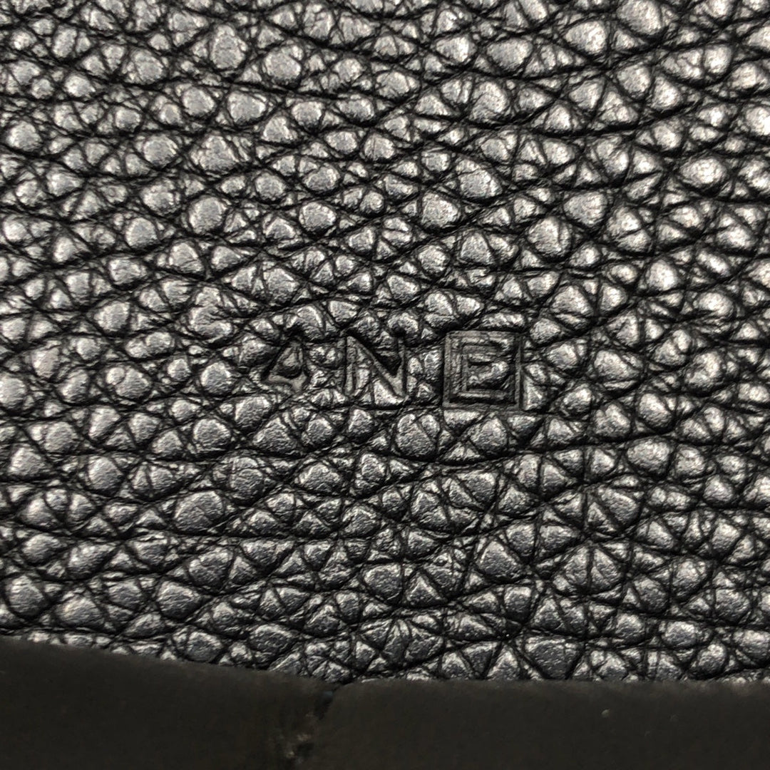 HERMES Long Wallet Purse Taurillon Clemence black Dogon GM