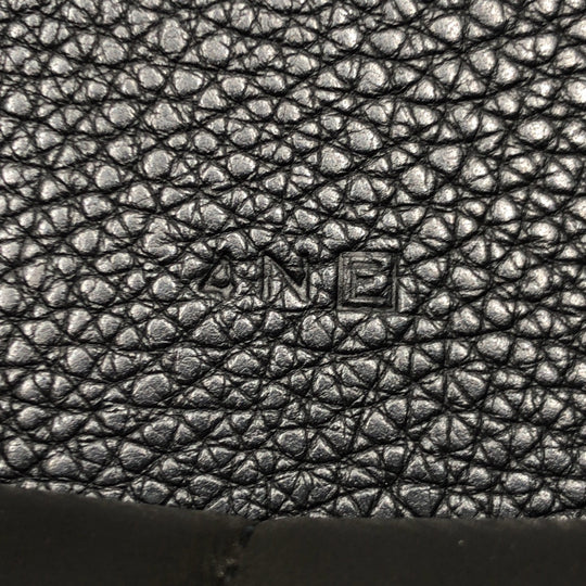 HERMES Long Wallet Purse Taurillon Clemence black Dogon GM