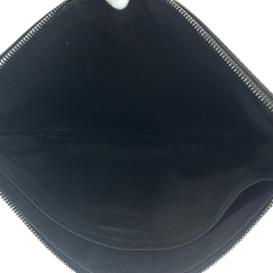 LOUIS VUITTON Clutch bag M62903 leather Black black Clutch bag business bag Monogram shadow Pochette Discovery mens Used Authentic