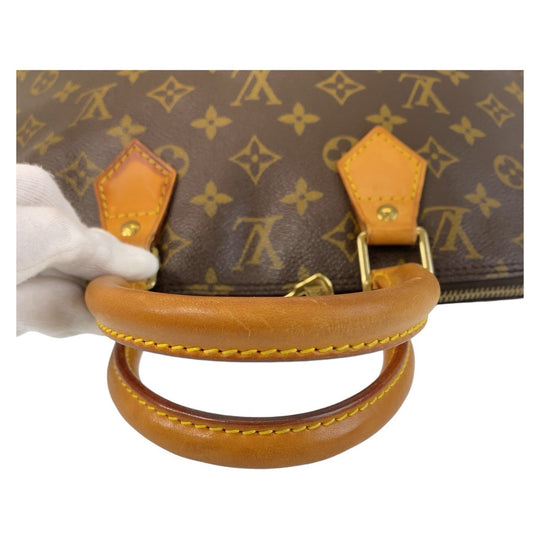 LOUIS VUITTON Handbag M51130 PVC, Leather Brown Gold Metal Handbag Monogram Alma Women Used Authentic