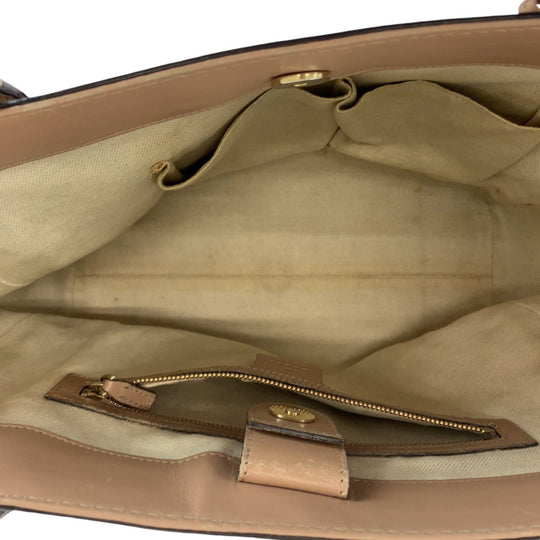 GUCCI Tote Bag 257061 GG canvas, leather Pink Beige Gold Metal Tote Bag Shoulder Bag Pretty Women Used Authentic