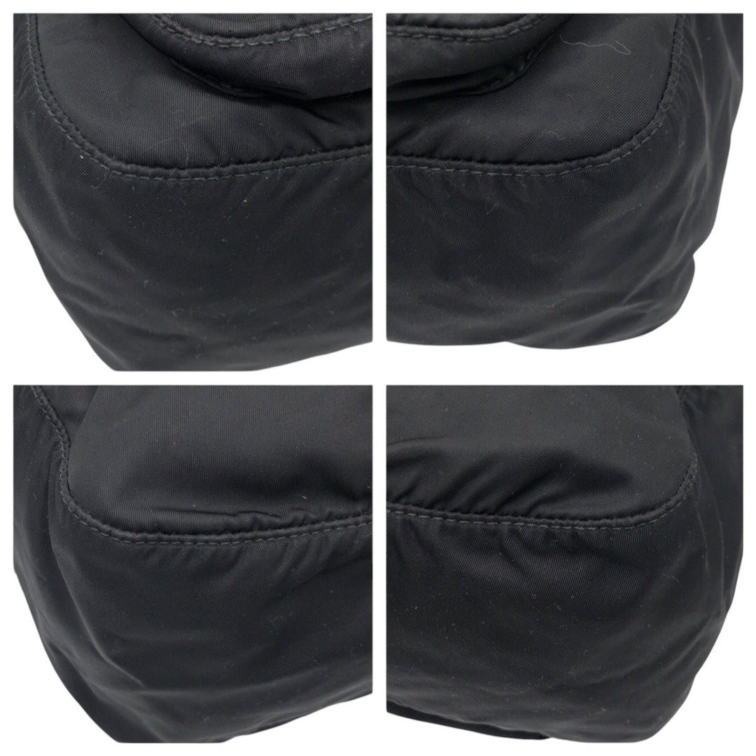 PRADA Shoulder Bag Nylon Black black Shoulder Bag Messenger Bag Unisex Test Triangular logo mens Used Authentic