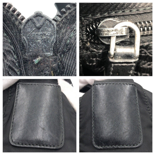 PRADA Shoulder Bag Nylon Black black Shoulder Bag Messenger Bag Unisex Test Triangular logo mens Used Authentic