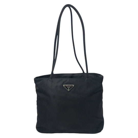 PRADA Tote Bag Nylon Black black Tote Bag Shoulder Bag Handbag Test Triangular logo Women Used Authentic