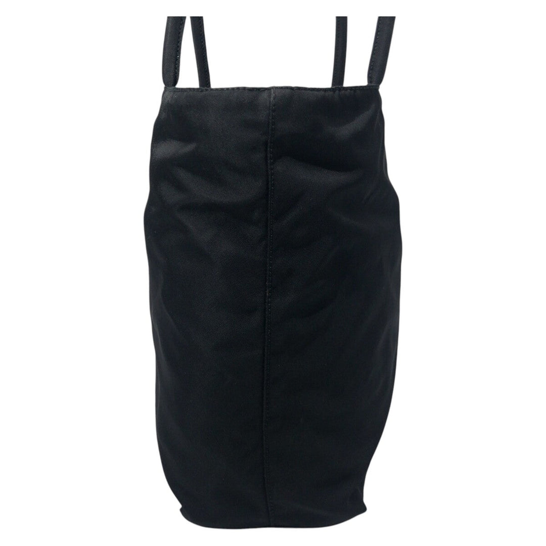 PRADA Tote Bag Nylon Black black Tote Bag Shoulder Bag Handbag Test Triangular logo Women Used Authentic