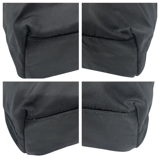 PRADA Tote Bag Nylon Black black Tote Bag Shoulder Bag Handbag Test Triangular logo Women Used Authentic