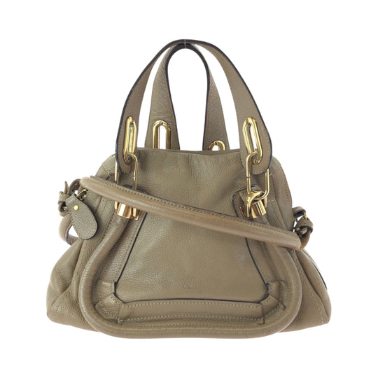 Chloe Shoulder Bag leather Brown Paraty logo