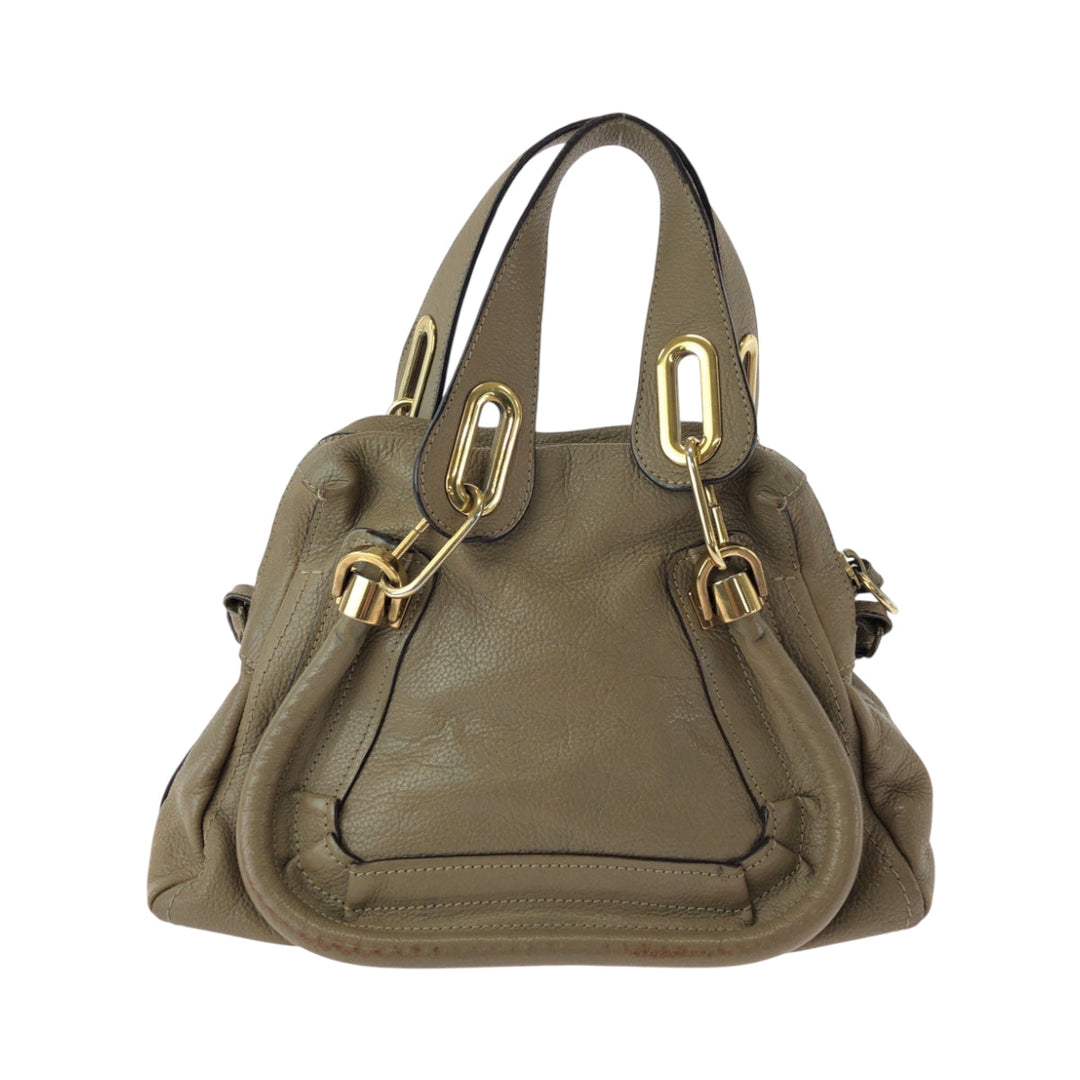 Chloe Shoulder Bag leather Brown Paraty logo