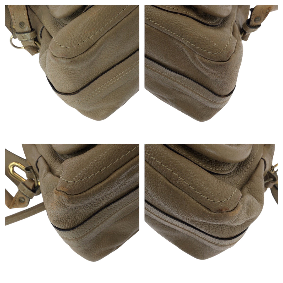 Chloe Shoulder Bag leather Brown Paraty logo