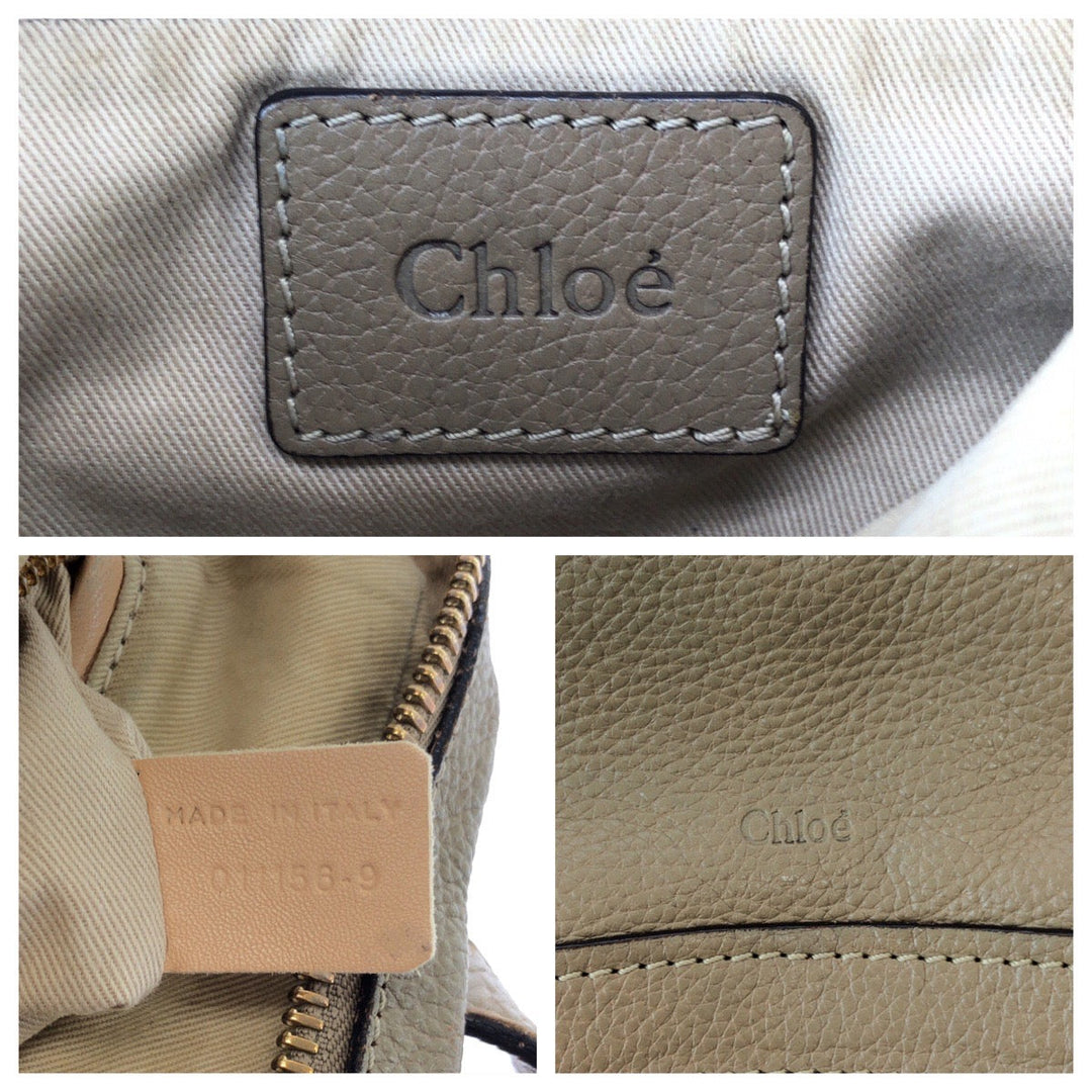 Chloe Shoulder Bag leather Brown Paraty logo
