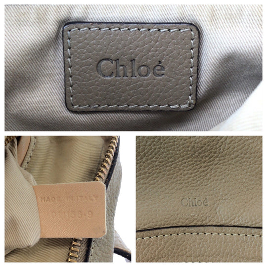 Chloe Shoulder Bag leather Brown Paraty logo
