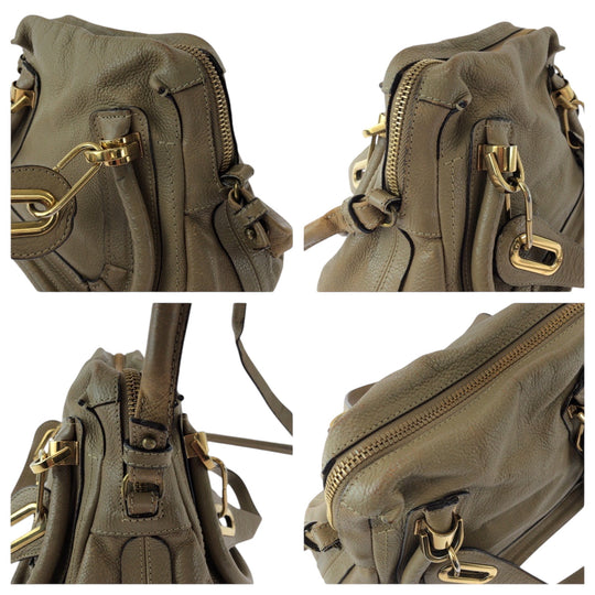 Chloe Shoulder Bag leather Brown Paraty logo