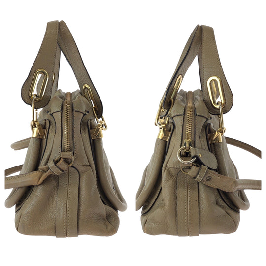 Chloe Shoulder Bag leather Brown Paraty logo