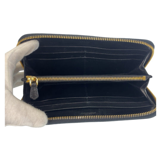 PRADA Long Wallet Purse Nylon black Long Wallet Purse Women Used Authentic