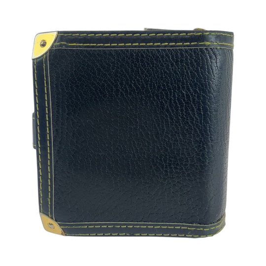 LOUIS VUITTON Bifold Wallet M91828 leather Black GoldMetal Folding wallet Compact wallet Suhari mens(Unisex) Used Authentic