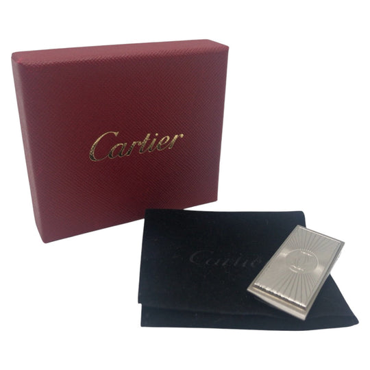 CARTIER Money clip 0220BA metal Silver unisex Decor Radiated mens Used Authentic