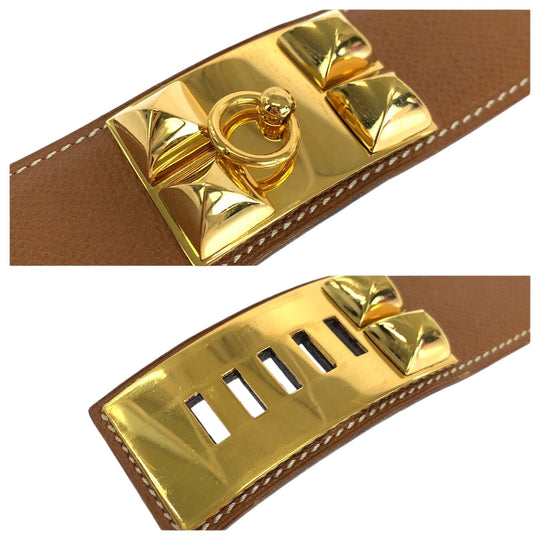 HERMES belt leather Brown belt Cory Edssian Medor Women No Size (See Description) Used Authentic