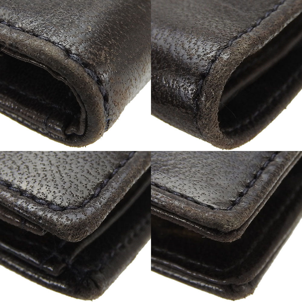 CHANEL Long Wallet Purse lambskin black COCO Mark Women Used Authentic